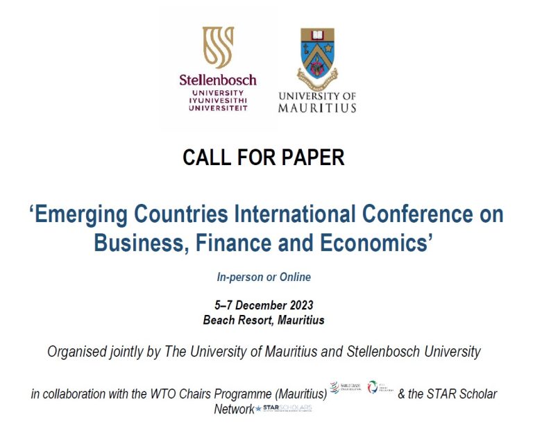 CALL FOR PAPERS Emerging Countries International Conference on